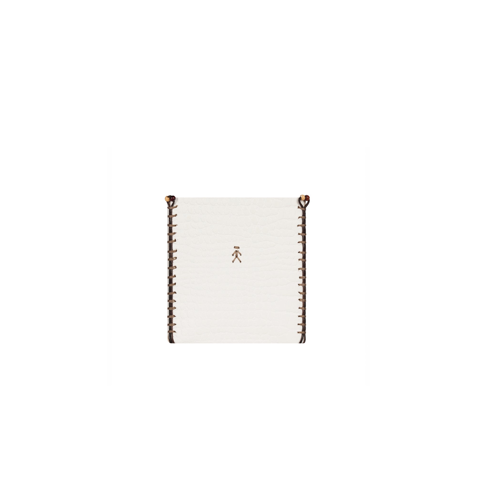 Memo Block Holder Printed Croco White