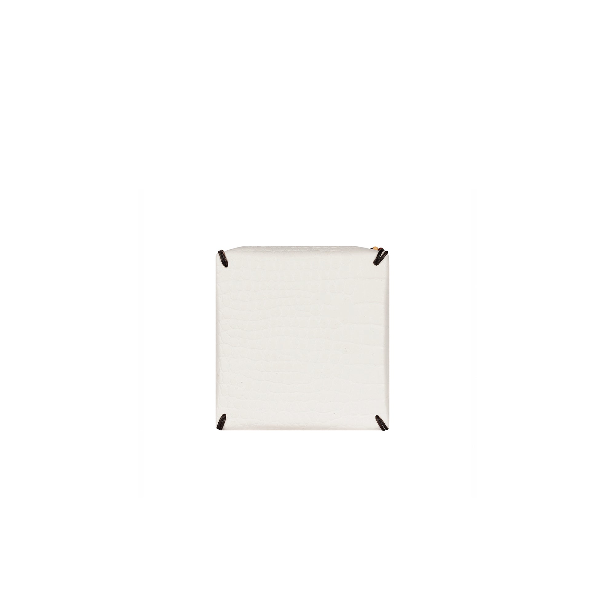 Memo Block Holder Printed Croco White