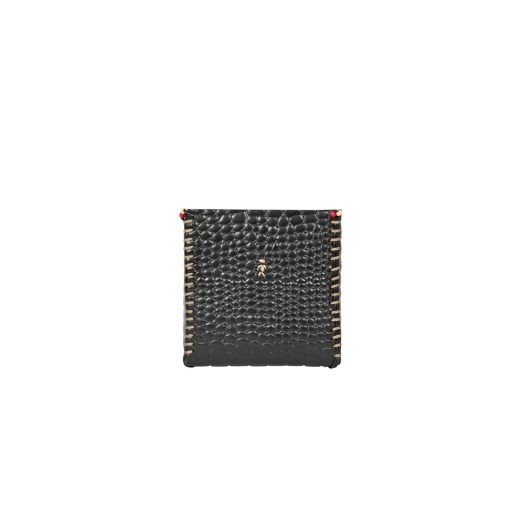 Memo Block Holder Printed Croco Black