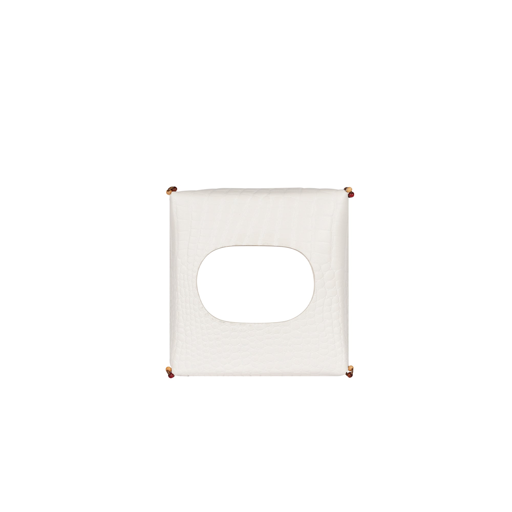 Kleenex Box Square Croco White