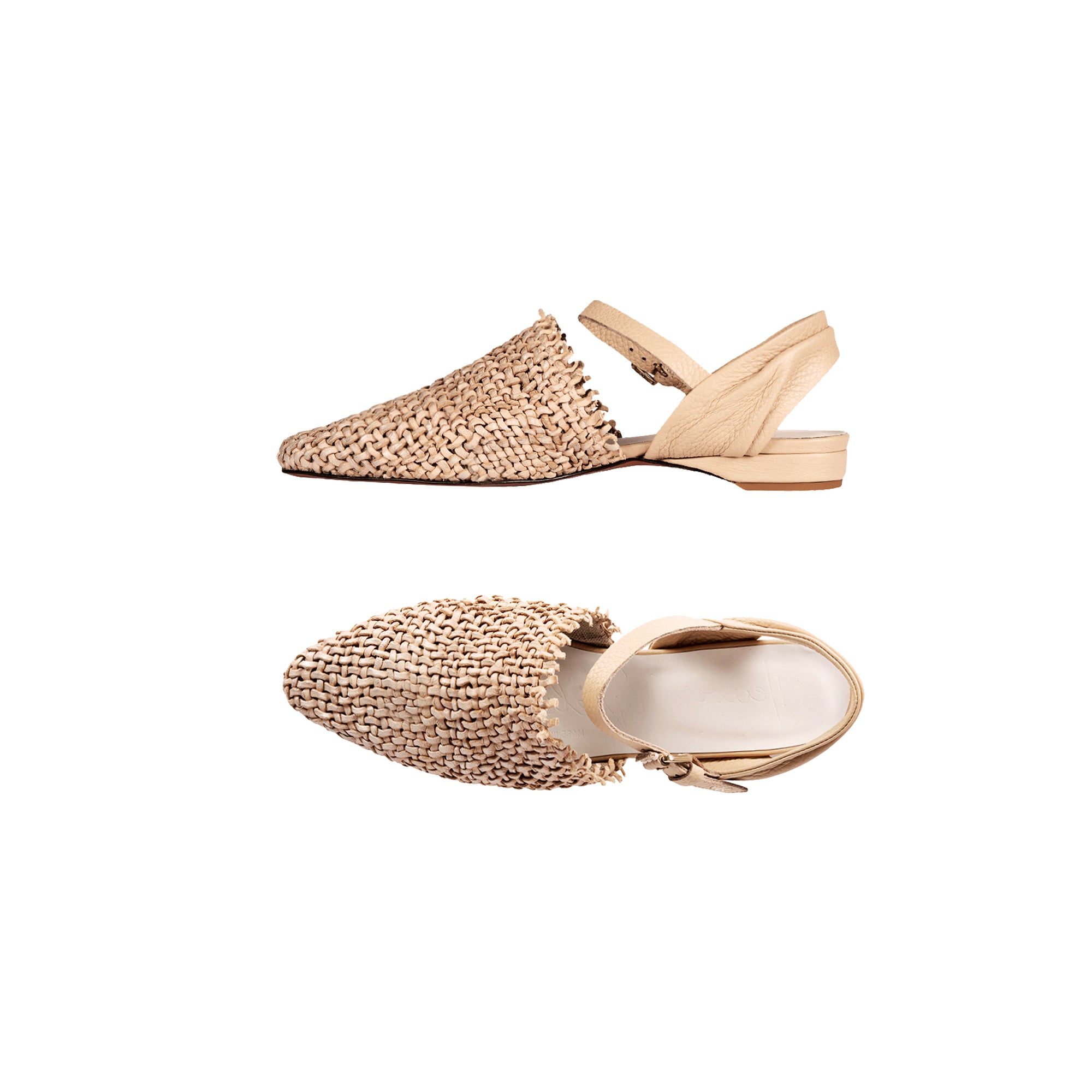 Slingback Shoe Intreccio Madreperla