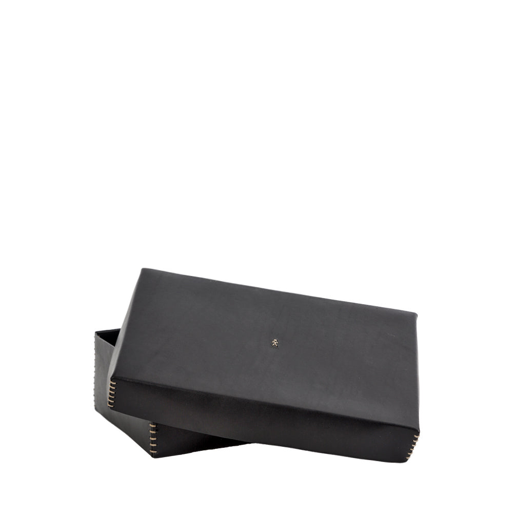 Scatola Liscia L Cuoio Black