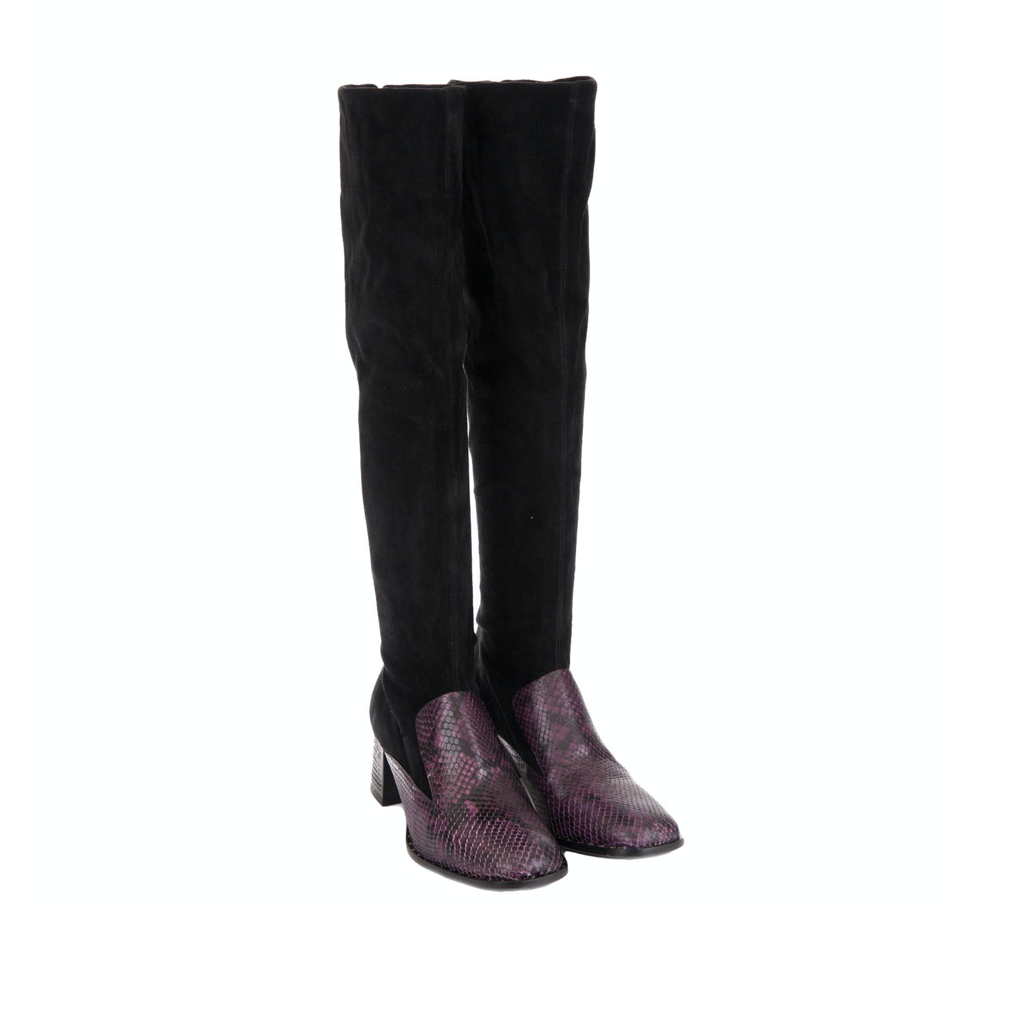 Boot Suede Stretch Black