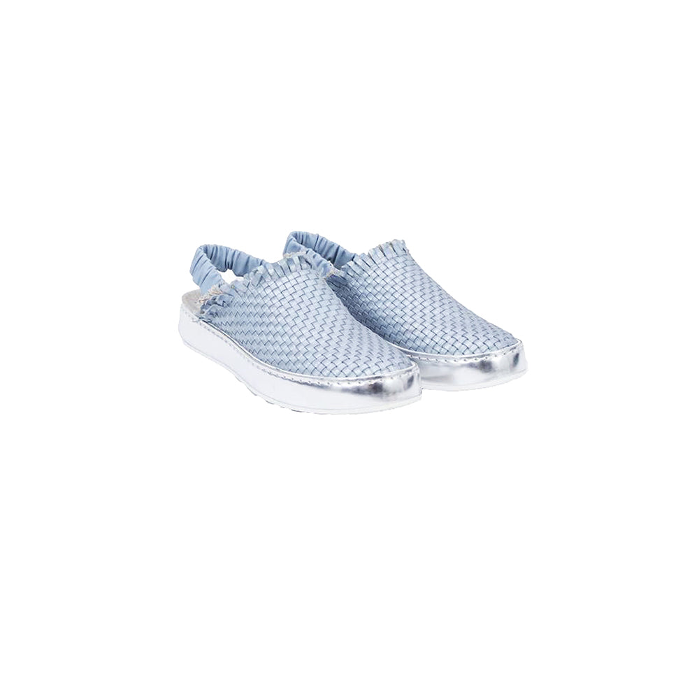 Slip On Slingback Intreccio Light Blue