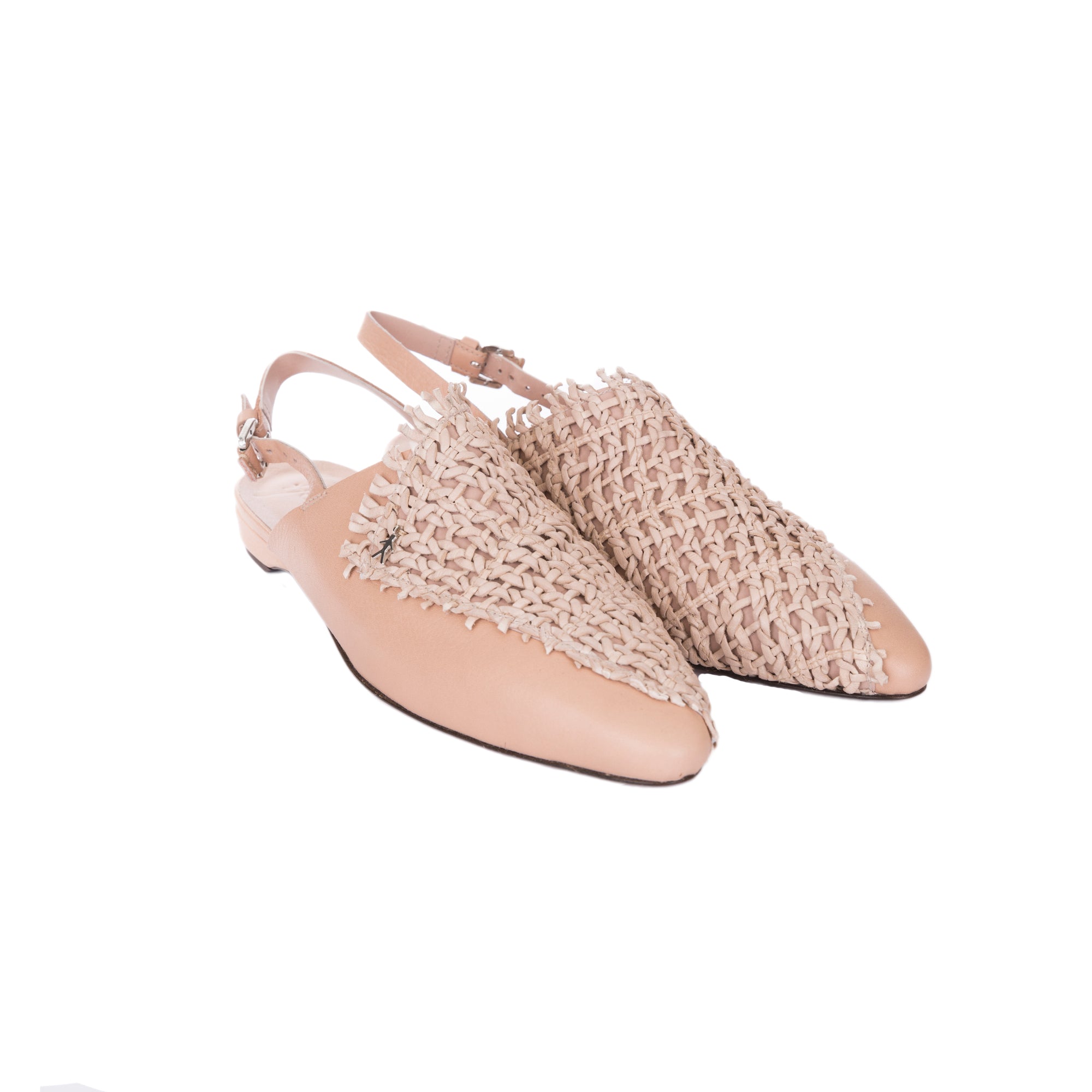 Slingback Shoes Intreccio Rete Fard