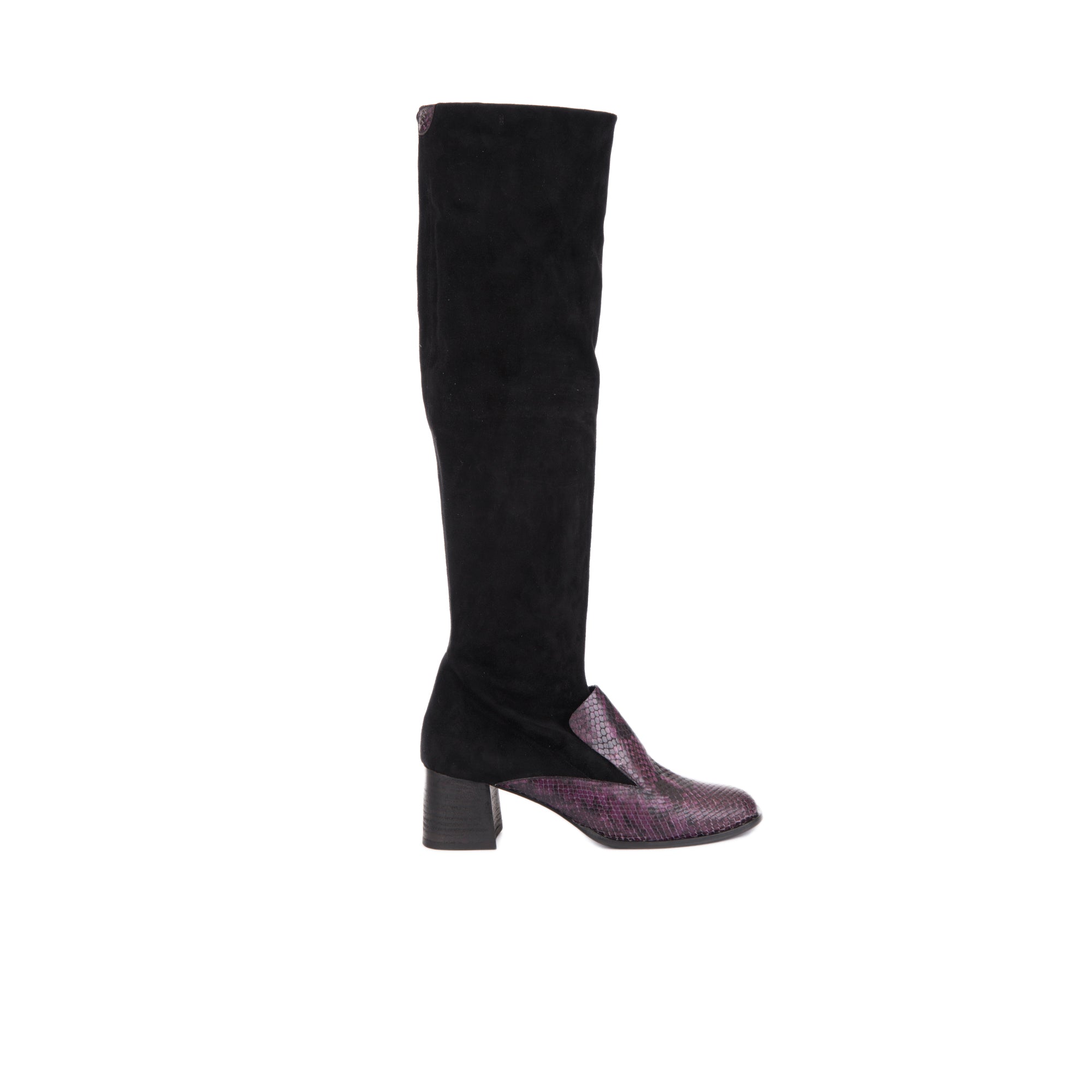 Boot Suede Stretch Black