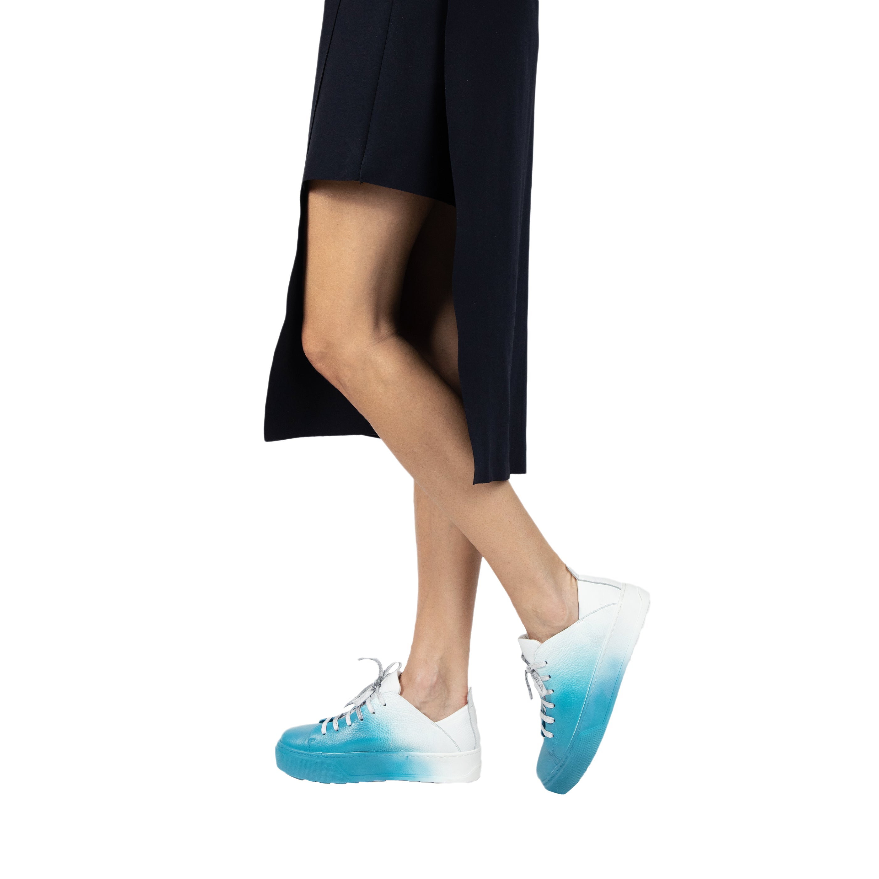 Turquoise Sprayed Sneaker