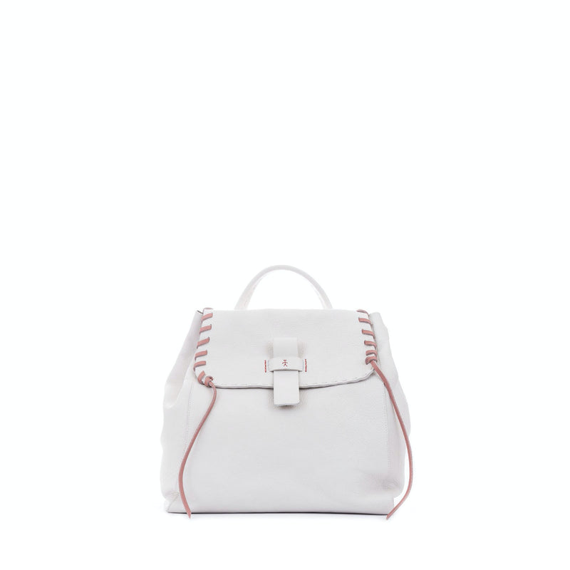 Lucy Backpack M Lacci Cervo Chalk White