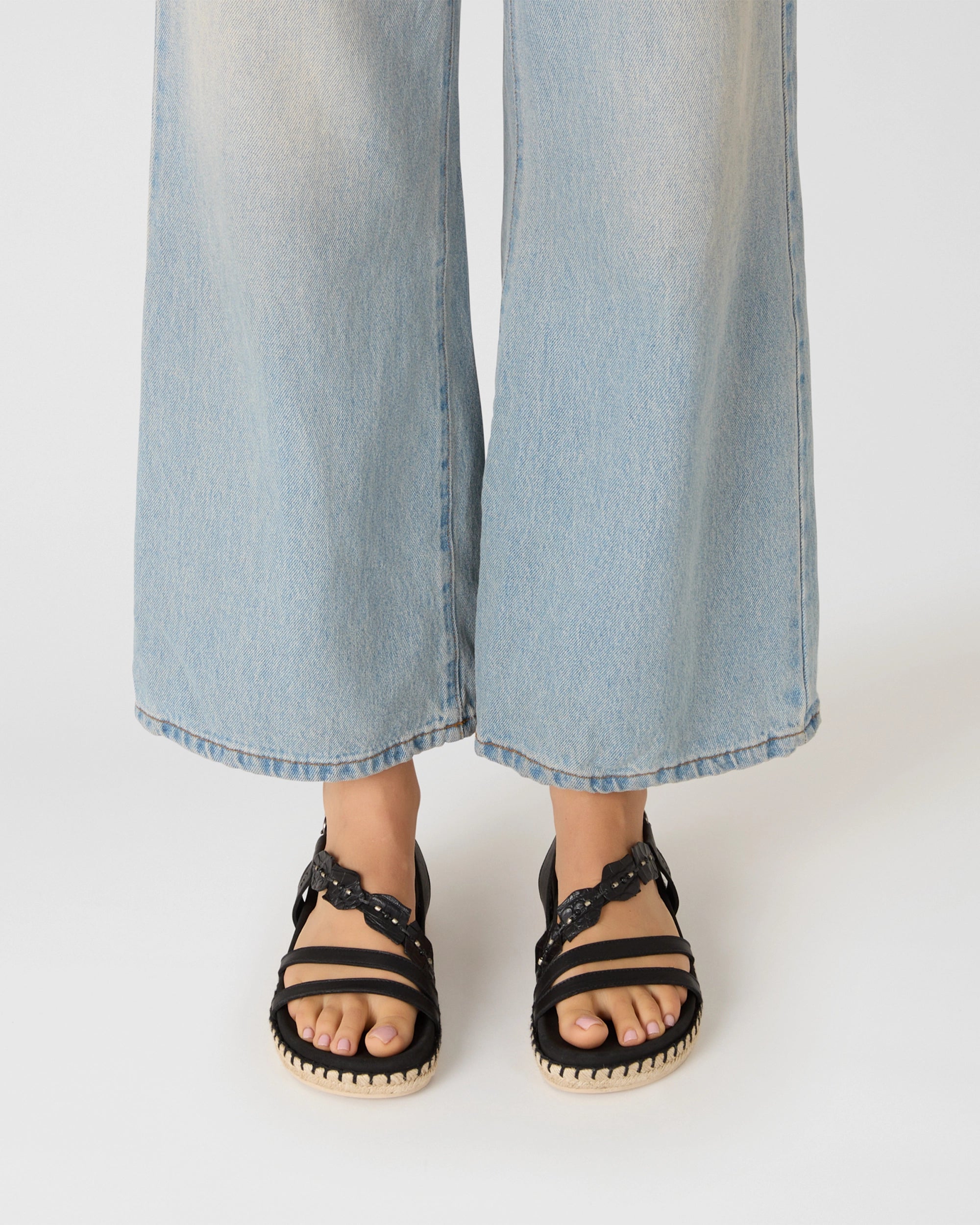 Leather Espadrille Sandal