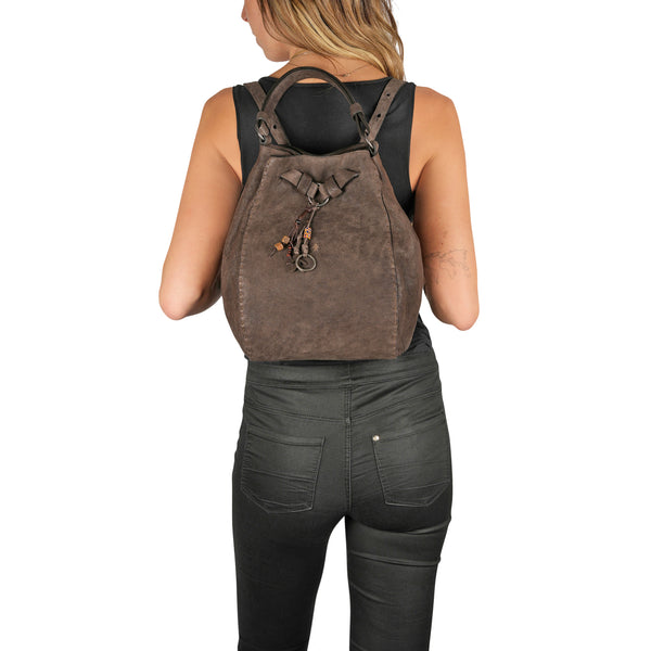 New Ampolla Backpack M Grattato Dark Brown