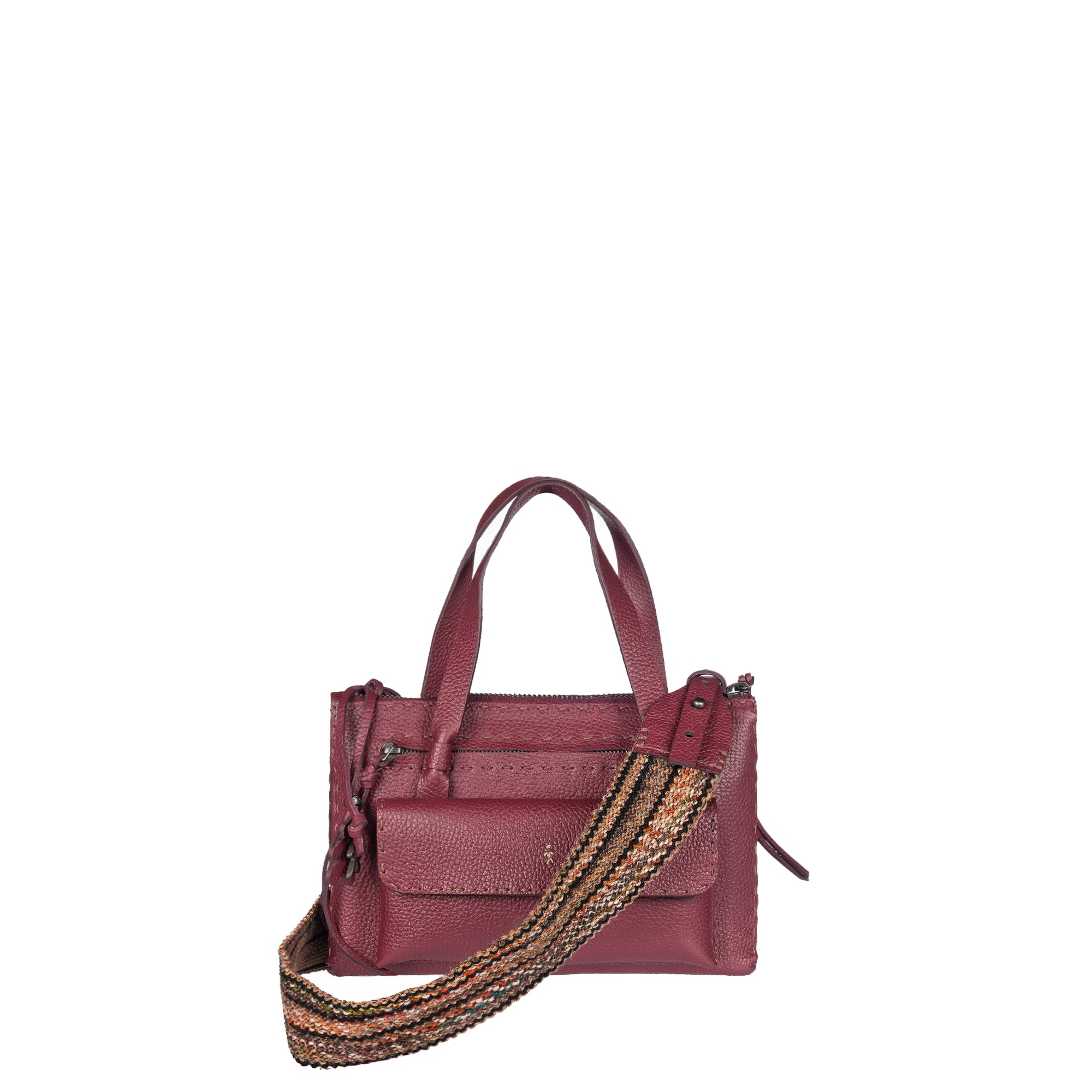 Sara Pocket S Handles Muflone Burgundy