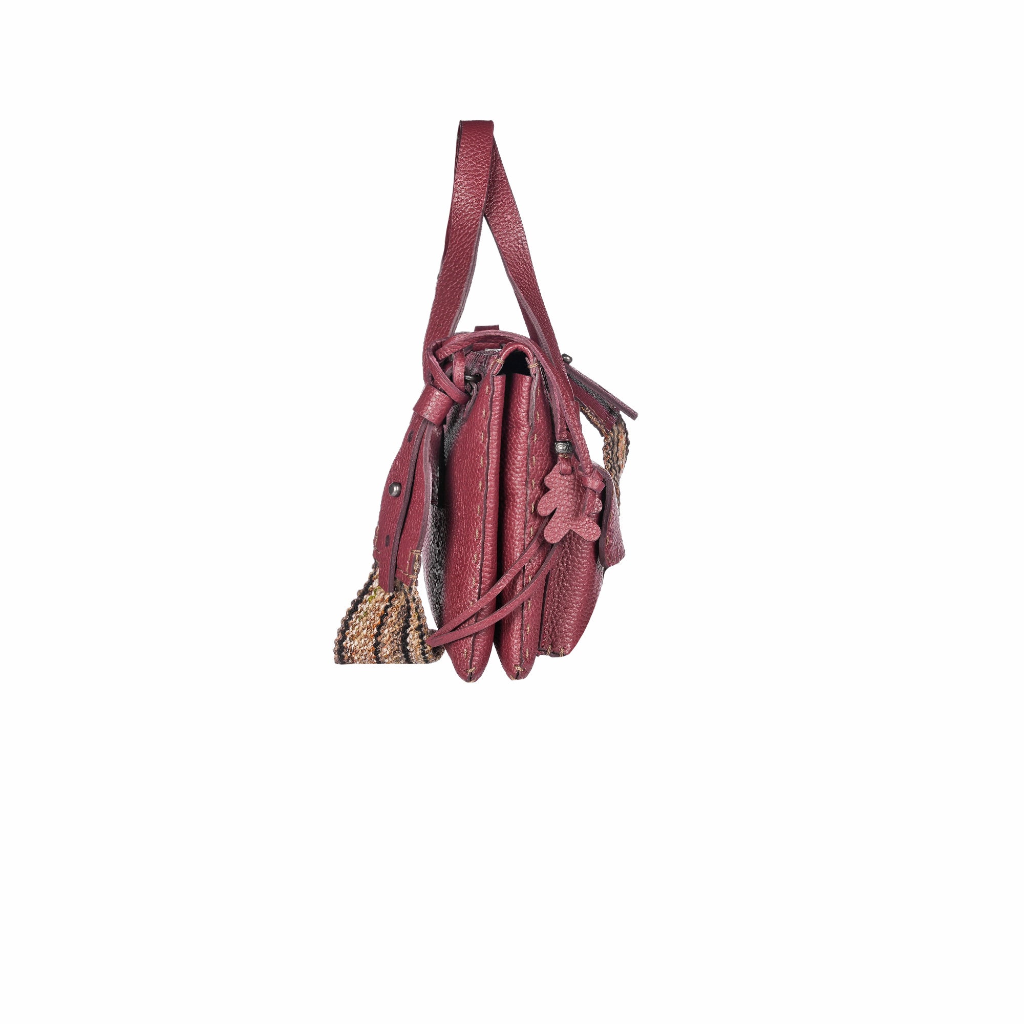 Sara Pocket S Handles Muflone Burgundy