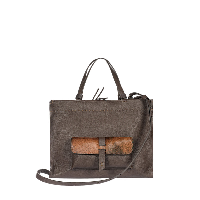 Shopping Pocket M Tab Martellato Dark Brown