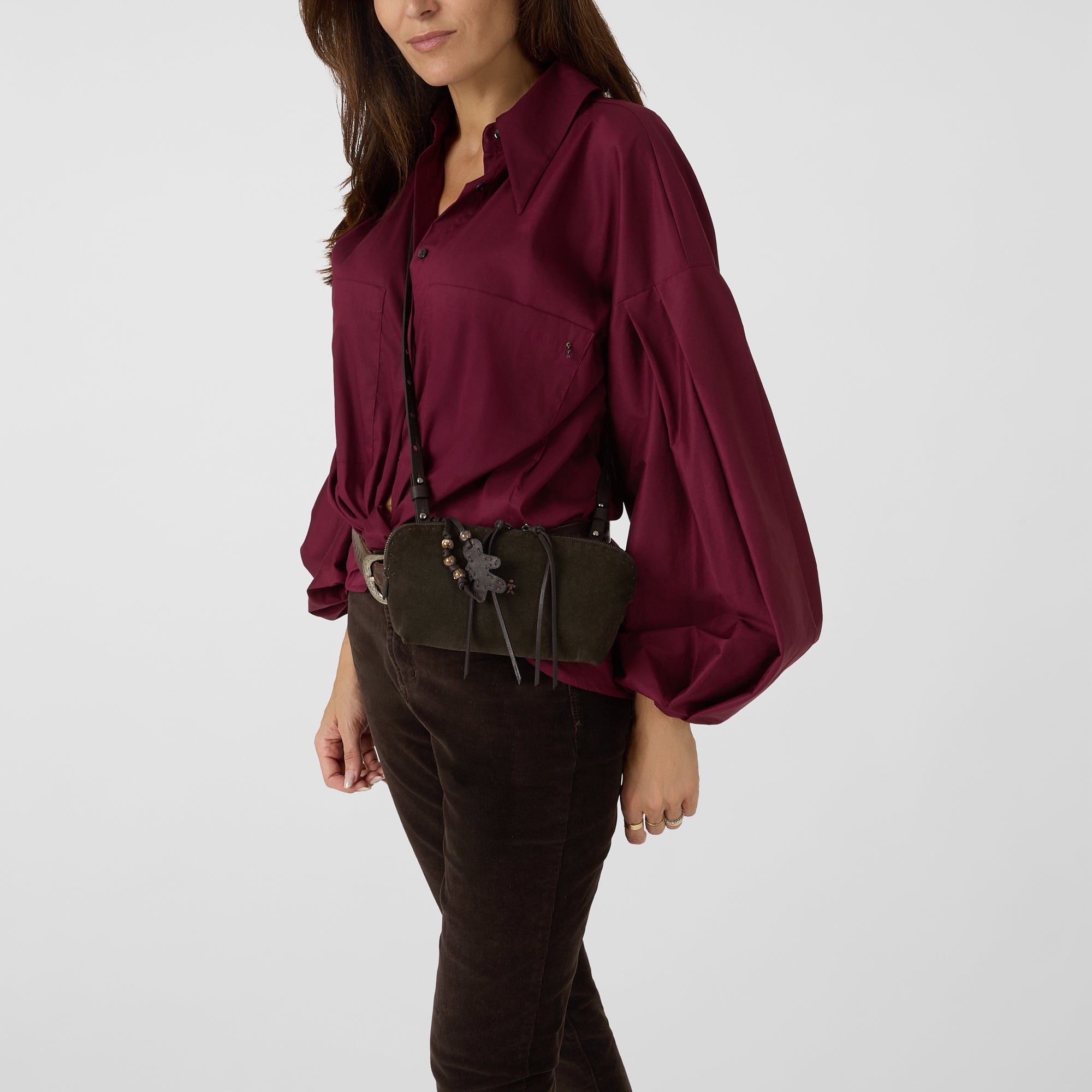 Imbutino Crossbody Bag Camoscio
