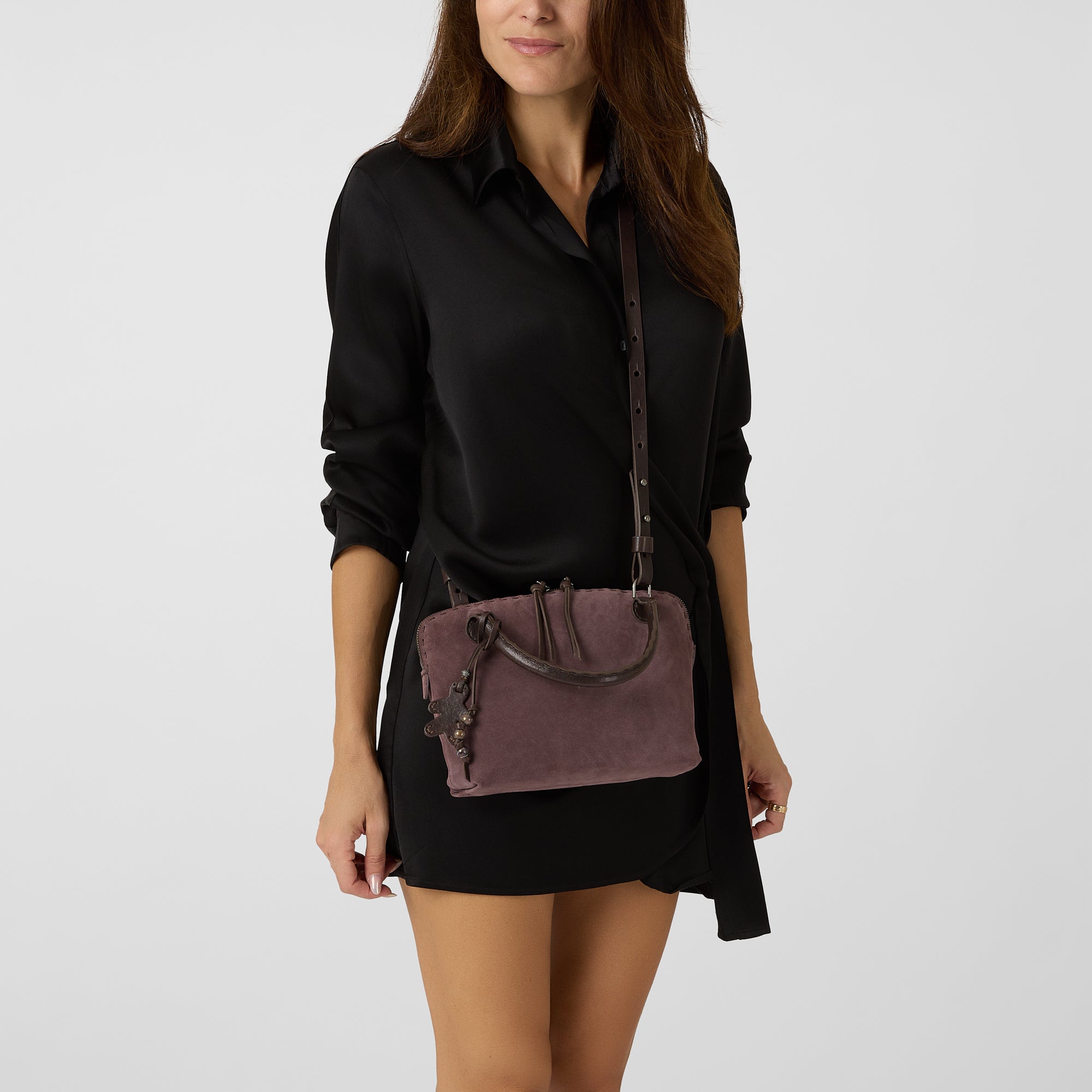 Imbutto M Suede Crossbody Bag