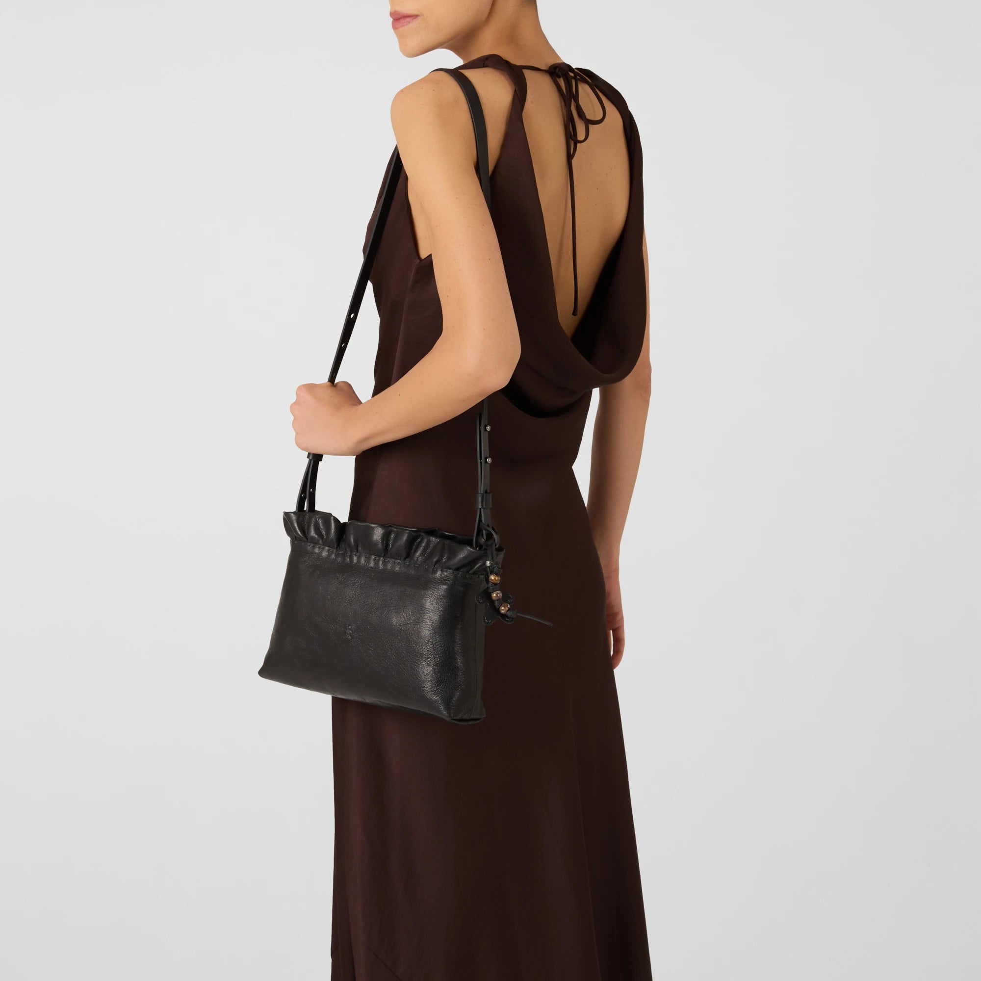 Ruched Zip Clutch York