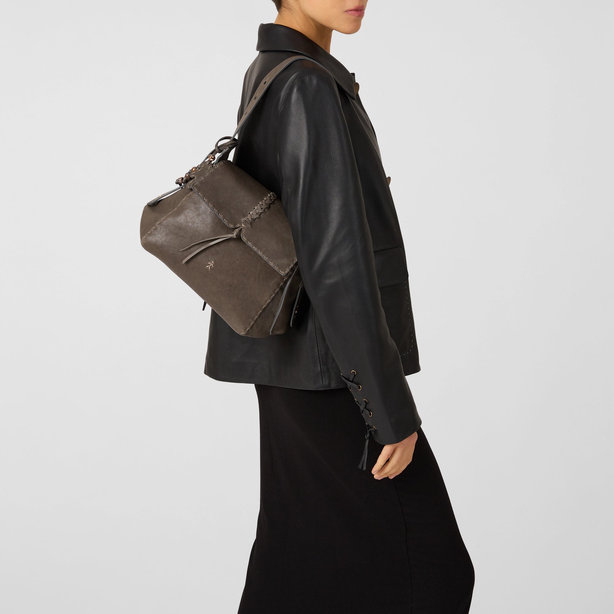 Giorgia M Bag Ricamo Old Iron
