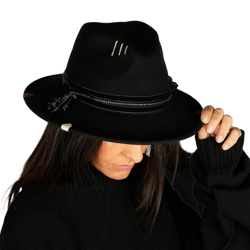 Velvet Hat Wool Black