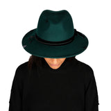 Velvet Hat Wool Teal