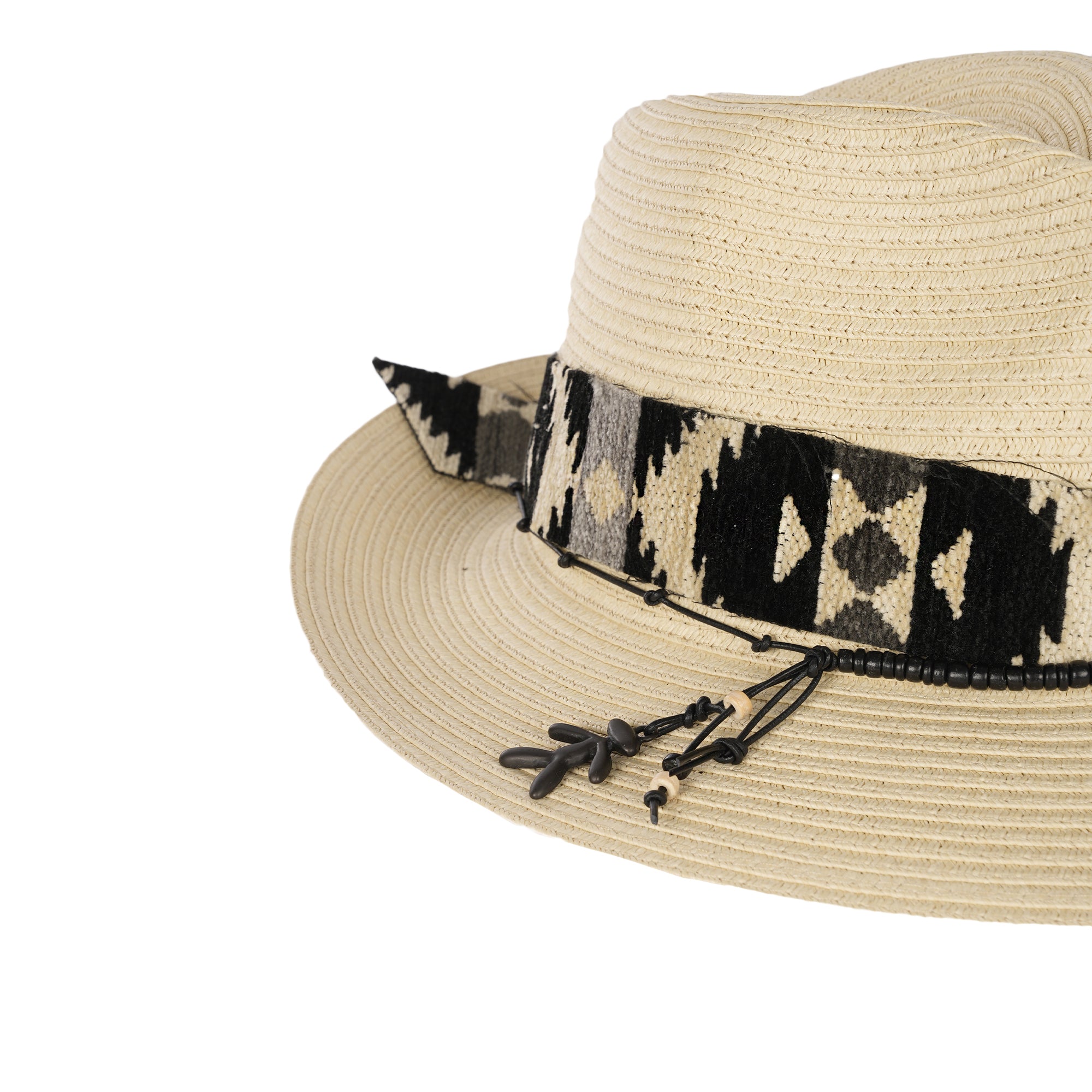 Cappello Etnico in Cellulosa Naturale Beige