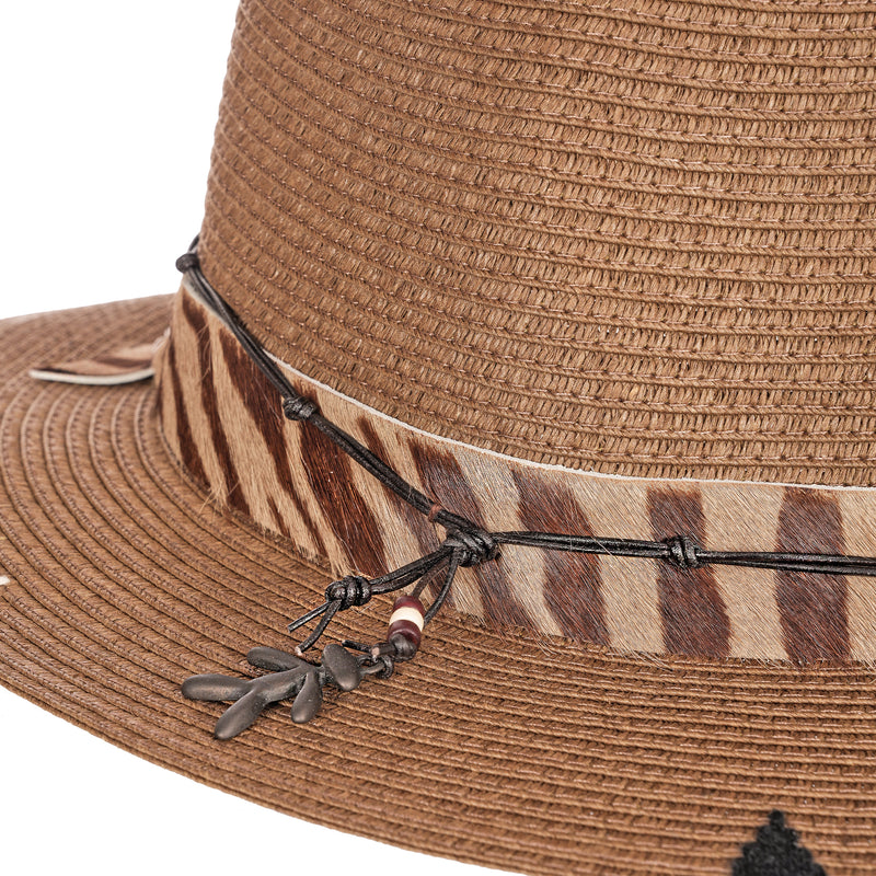 Cappello Safari in Cellulosa Naturale Cuoio