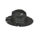 Hat Natural Cellulose Cut-Leather Black