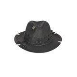 Hat Natural Cellulose Cut-Leather Black