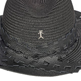 Hat Natural Cellulose Cut-Leather Black