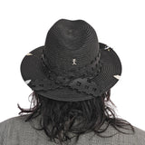 Hat Natural Cellulose Cut-Leather Black