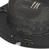 Hat Natural Cellulose Cut-Leather Black