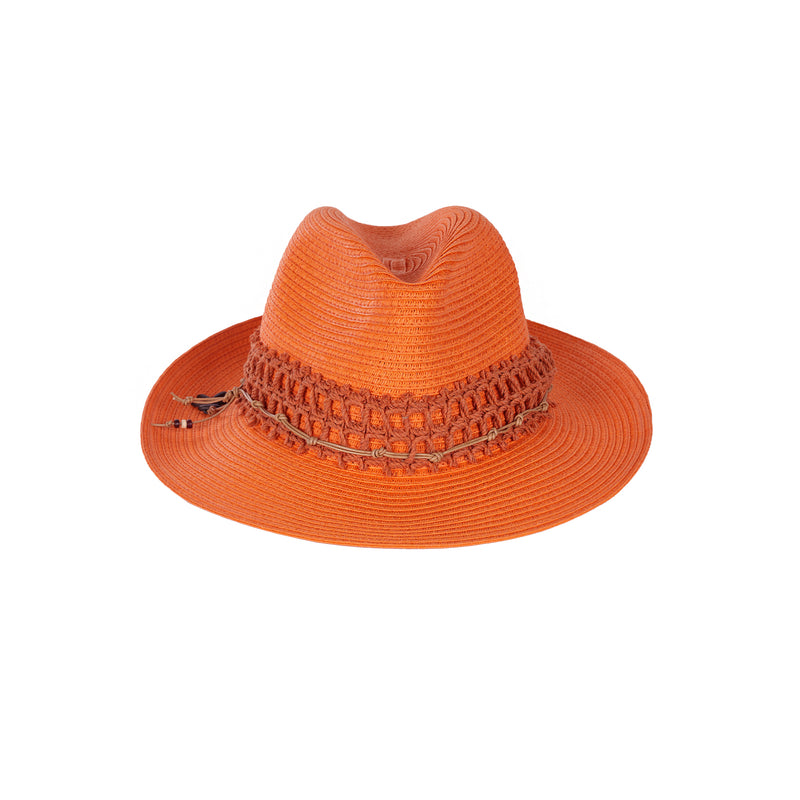 Summer Hat Natural Cellulose Orange