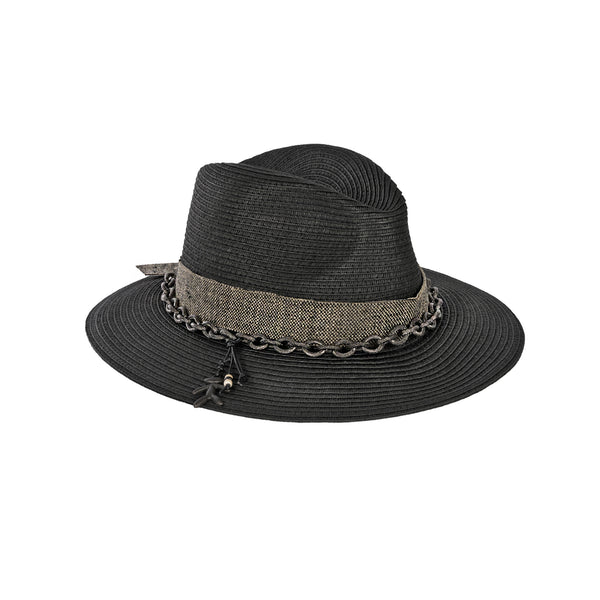 Spring Hat Natural Cellulose Black