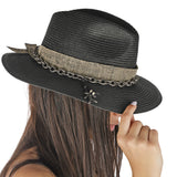 Spring Hat Natural Cellulose Black