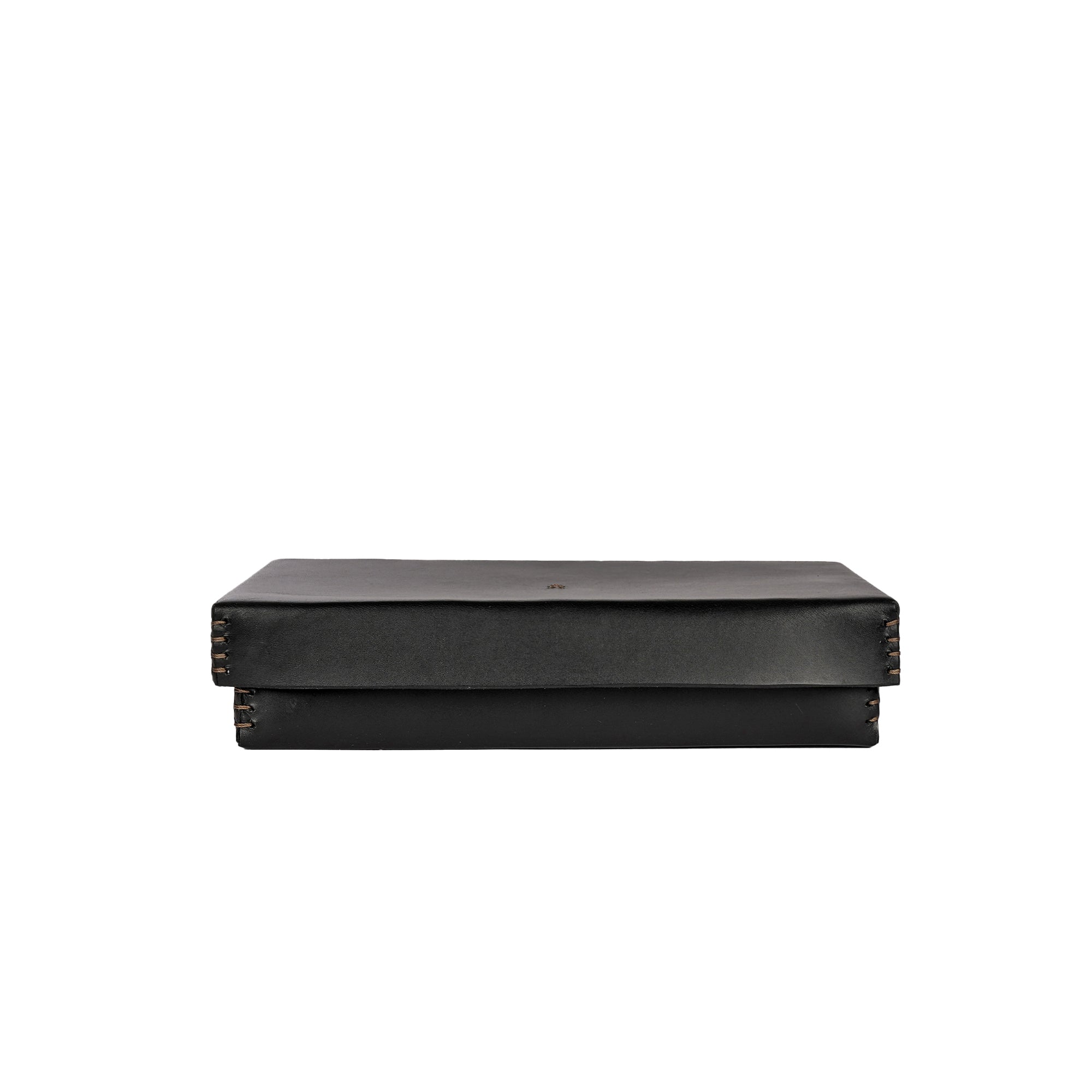 Rectangular Leather Box Dado Black