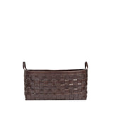 Large Basket Leather Dark Brown