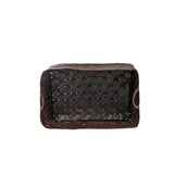 Large Basket Leather Dark Brown