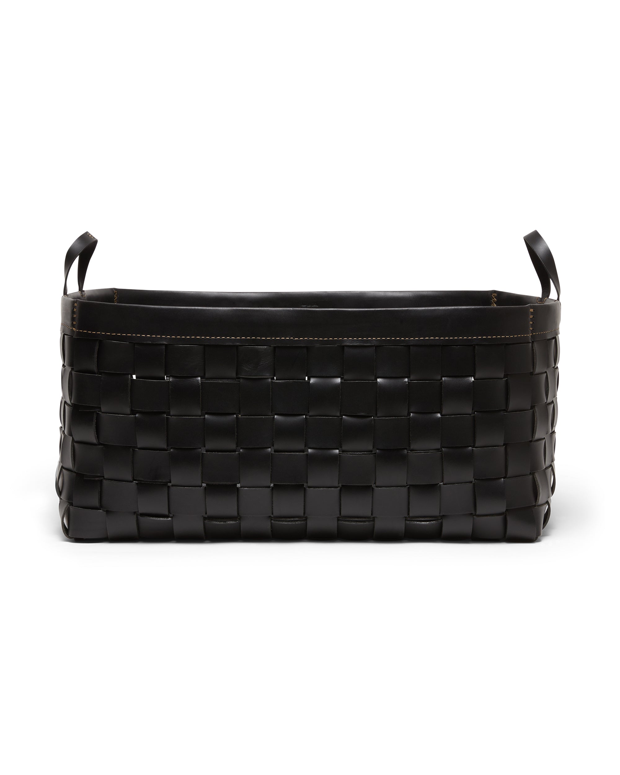 Large Basket Leather Black