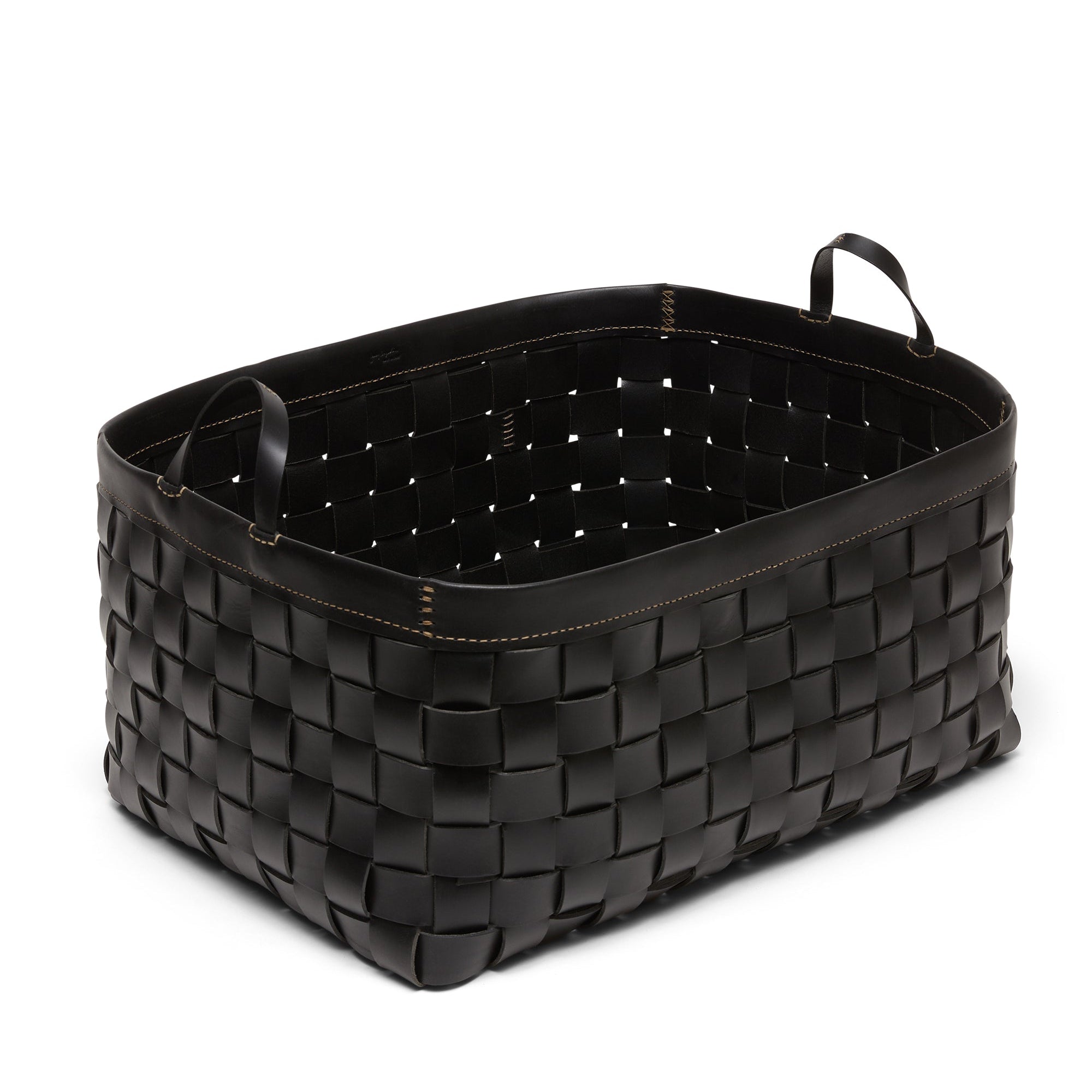 Large Basket Leather Black