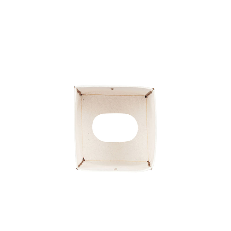 Kleenex Box Quadrato Cuoio Bianco