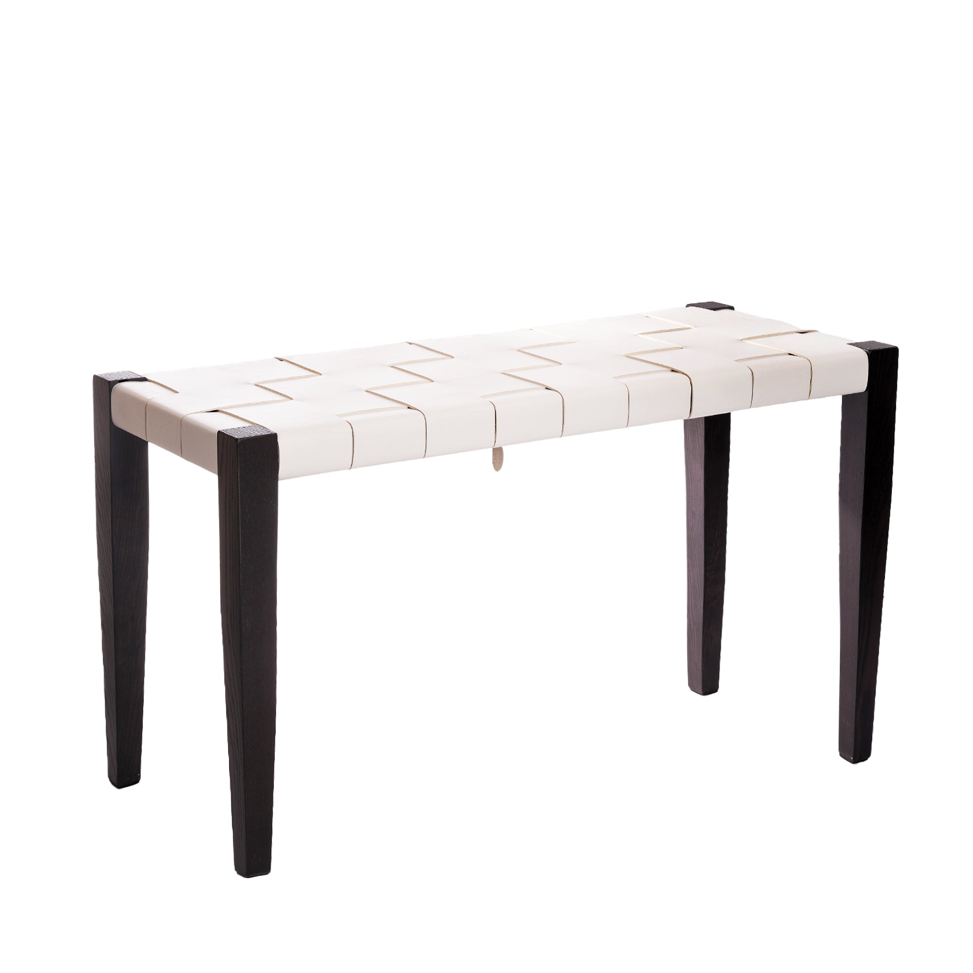 Bench Regular Cuoio Incrociato White