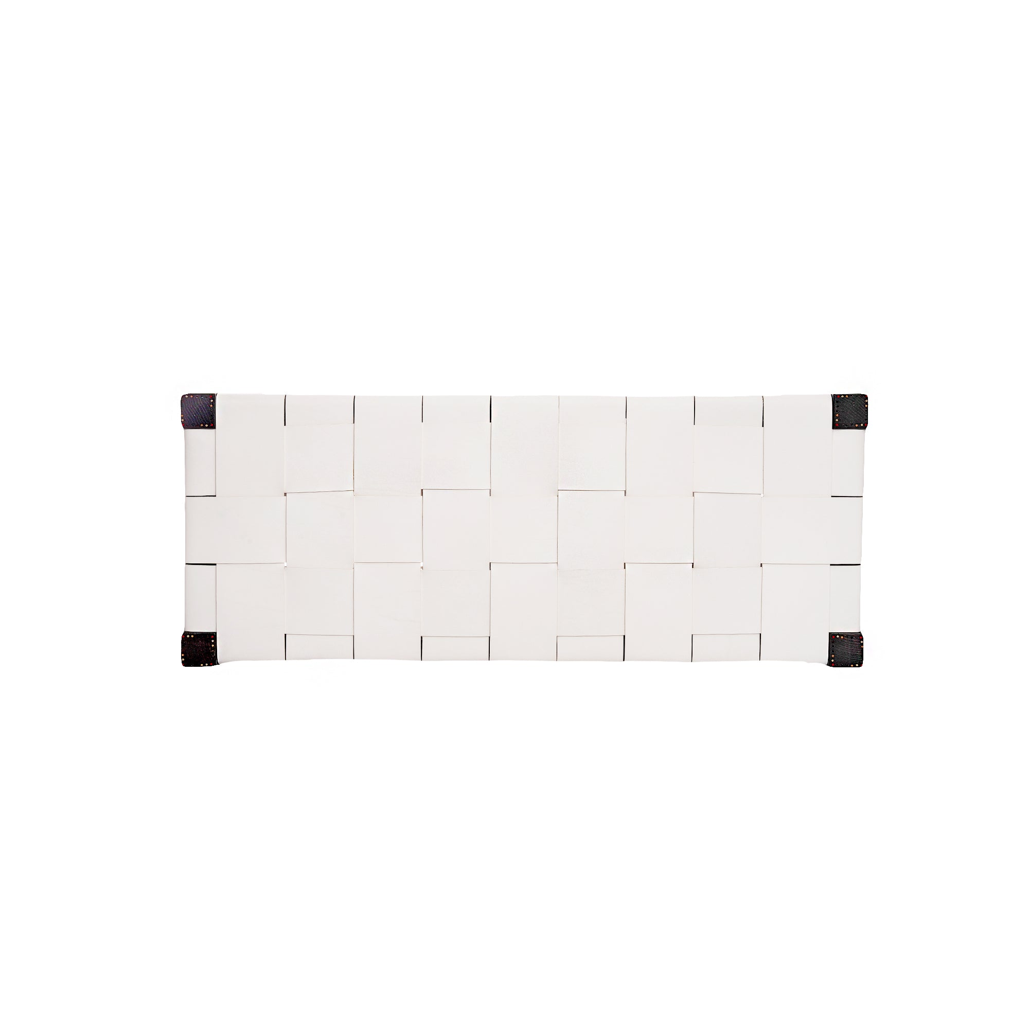 Bench Regular Cuoio Incrociato White