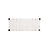 Bench Regular Cuoio Incrociato White