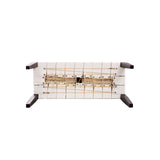 Bench Regular Cuoio Incrociato White