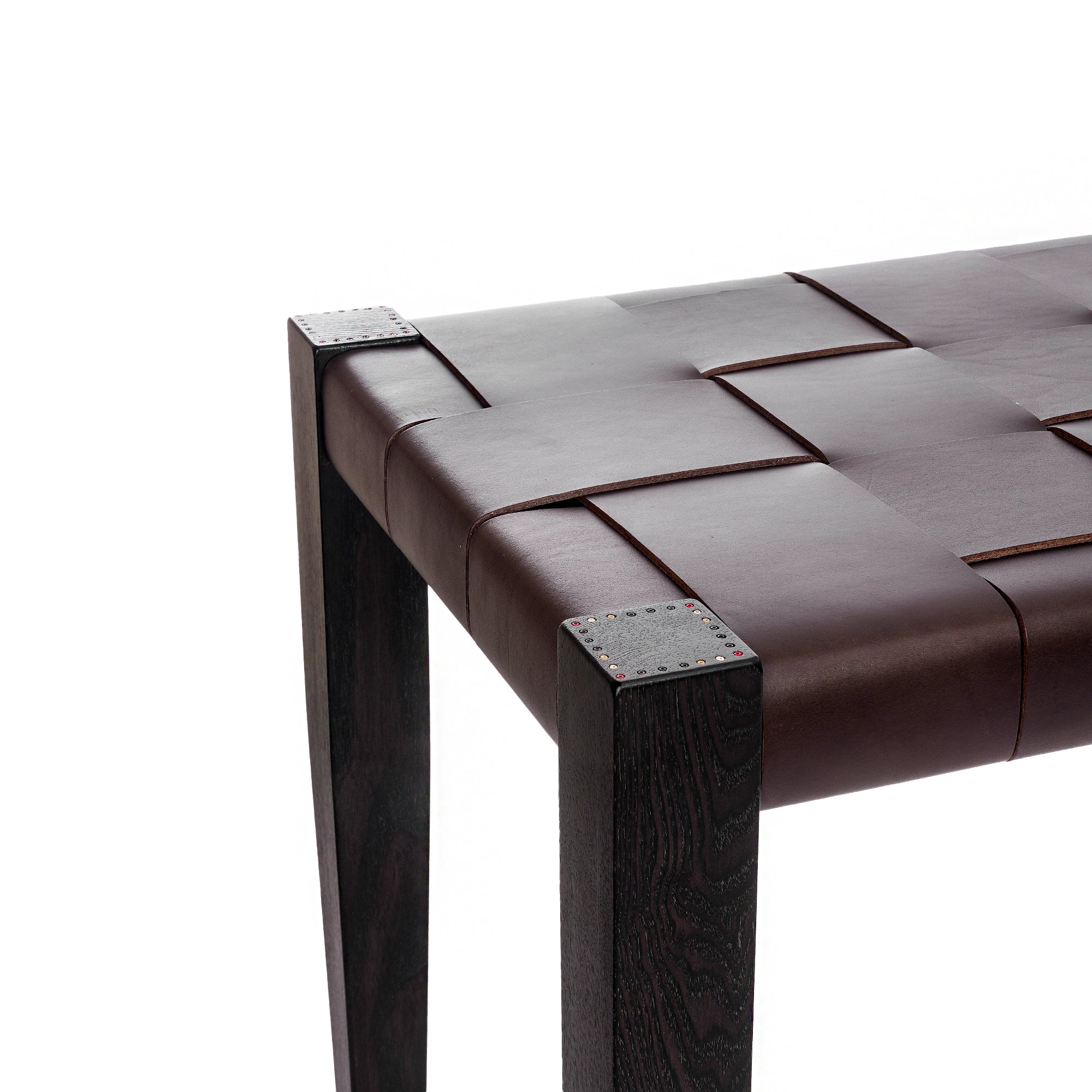 Panca Regular Cuoio Incrociato Ebony