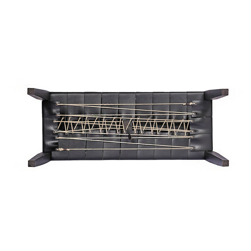 Bench Regular Cuoio Incrociato Black