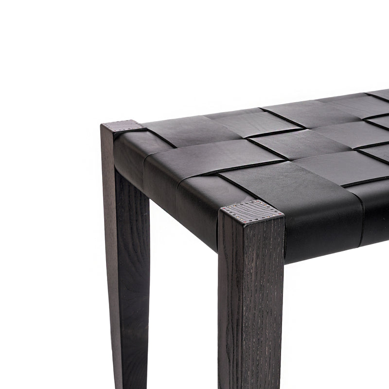 Bench Regular Cuoio Incrociato Black