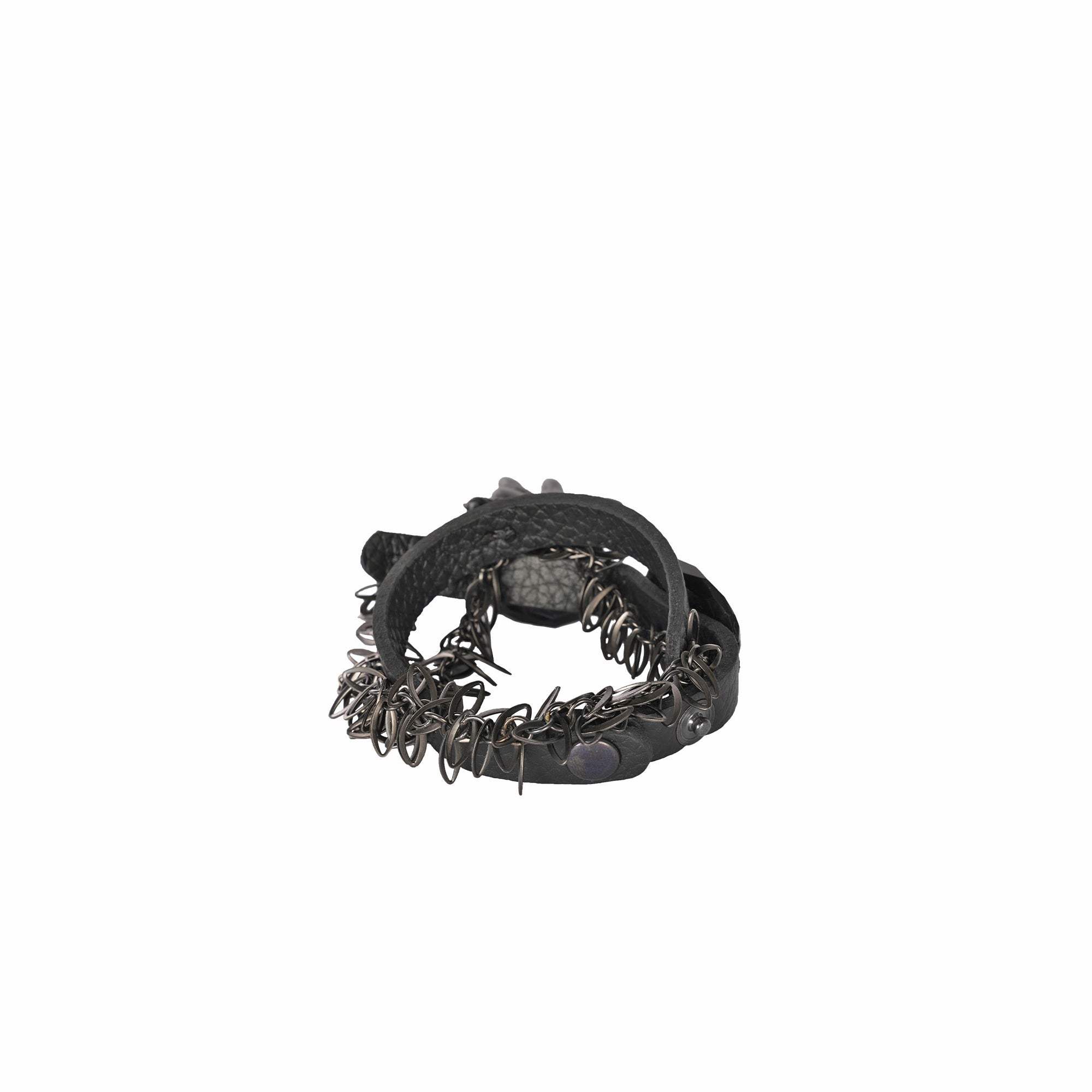 Bracciale Foglioline Onice Nero