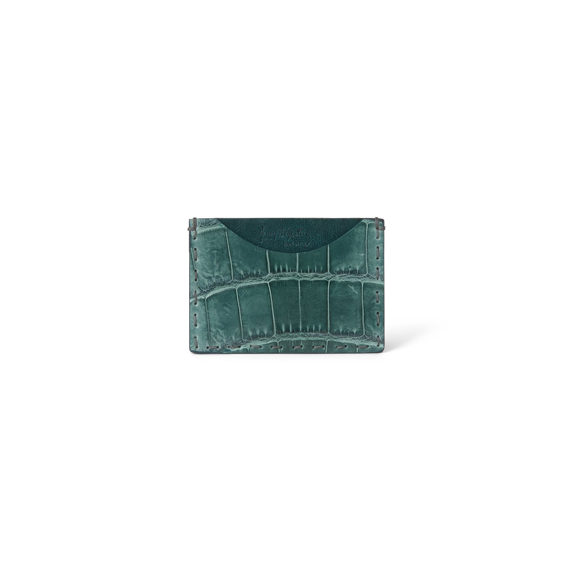 Escargot Slim Crocodile Card Case