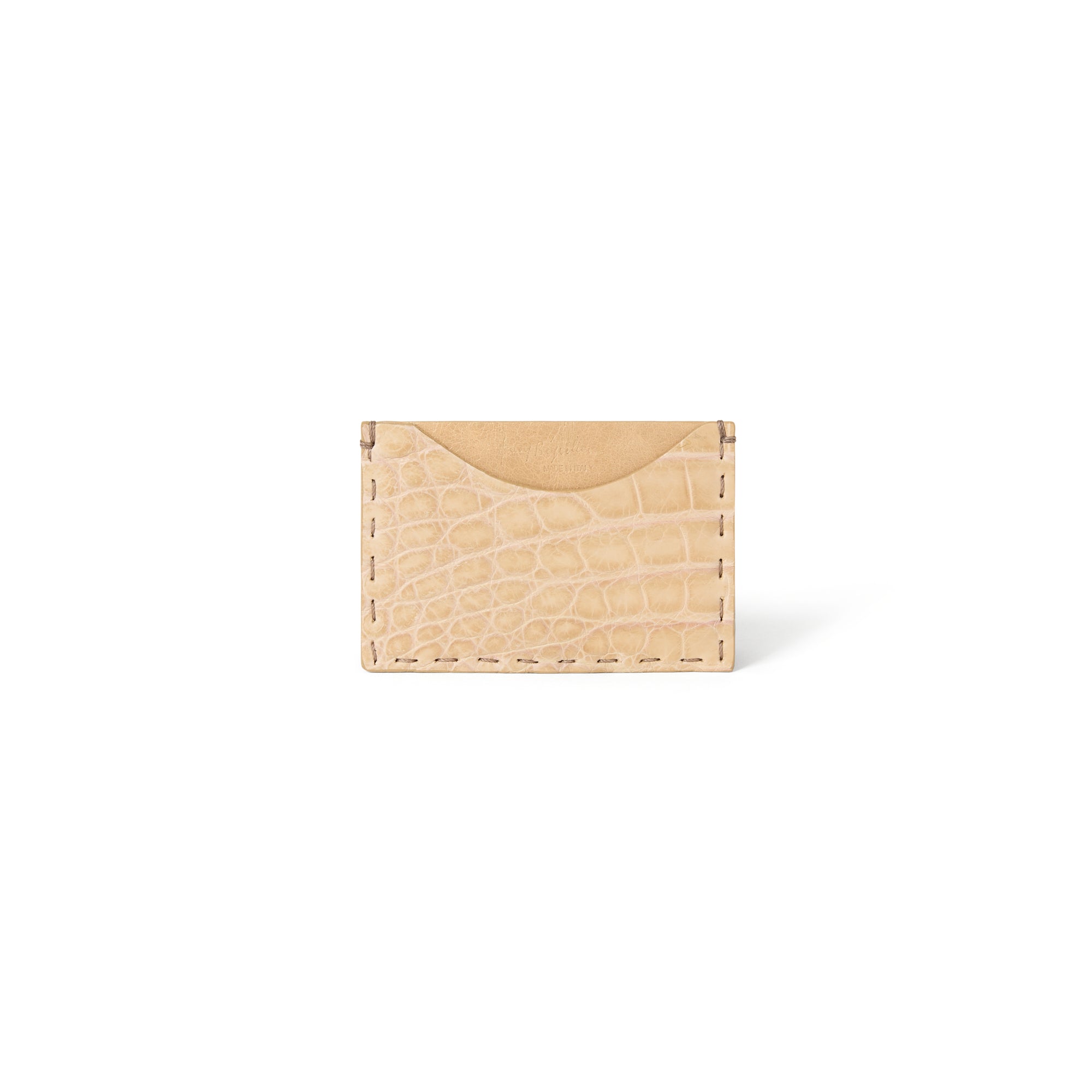 Escargot Slim Crocodile Card Case