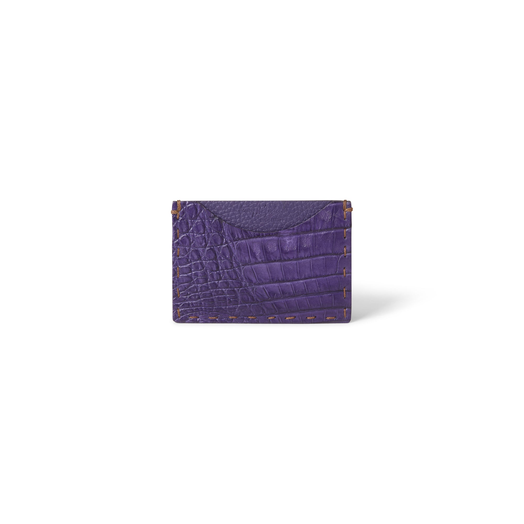 Escargot Slim Crocodile Card Case